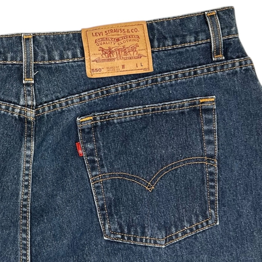 Vintage Levi Strauss 550 Relaxed Fit Tapered Leg Jeans Denim Size 24W Long - Picture 5 of 8